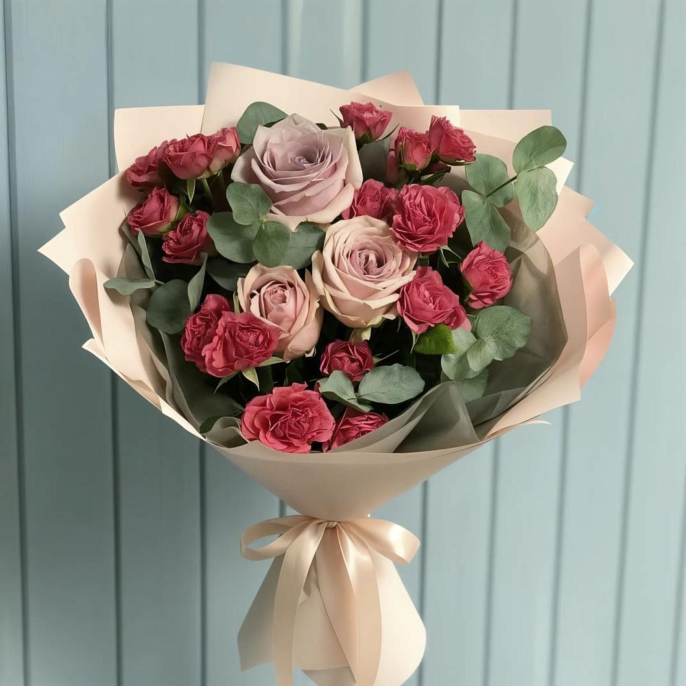 Букет цветов из: Гвоздики и Розы в Чернолучинском