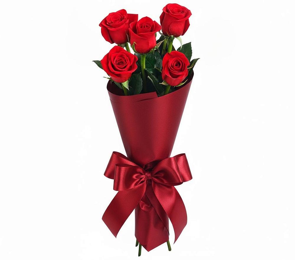 Букет 5 Красных роз Эдлесс Лав в Чернолучинском