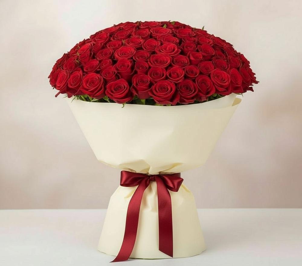 Букет 101 Красная роза Милано в Чернолучинском