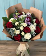 Букет цветов из:  Розы и Альстромерии в Чернолучинском