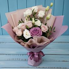 Букет цветов из:  Розы и Лизиантусы #REPLACE_PRED# Чернолучинском