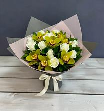 Букет цветов из:  Орхидеи и Розы в Чернолучинском