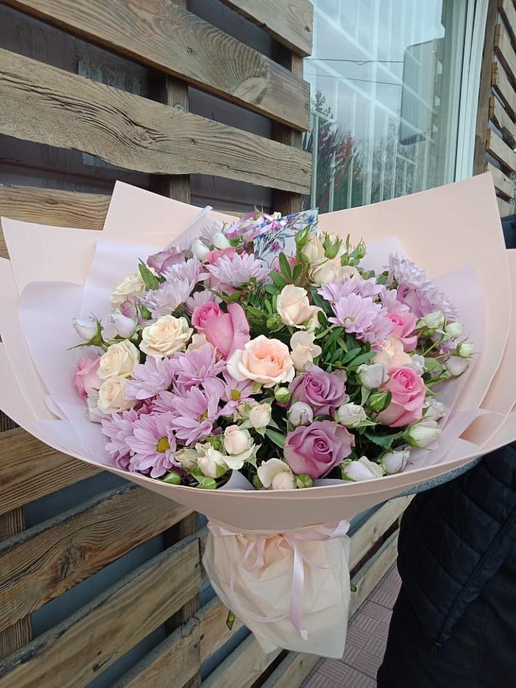 Букет цветов из: Розы и Хризантемы в Чернолучинском