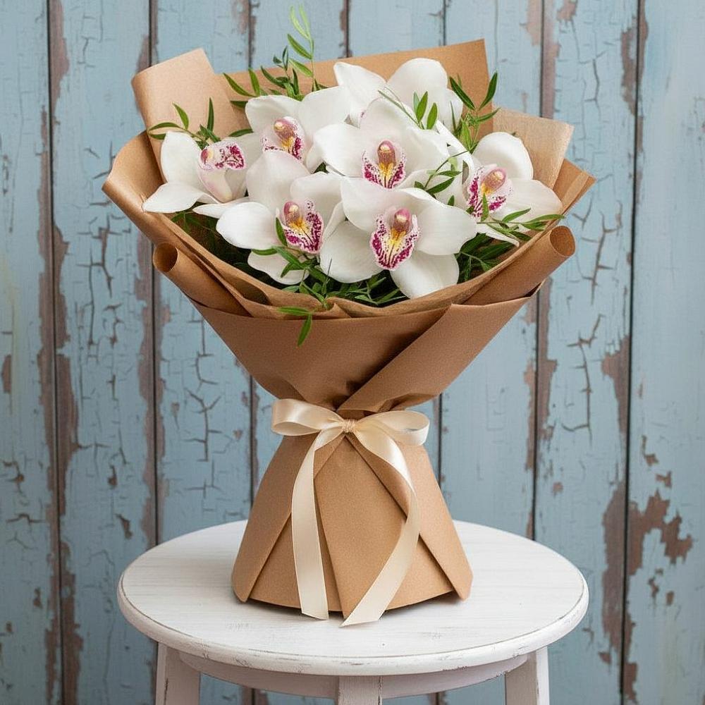 Букет цветов из: Орхидеи и Розы в Чернолучинском