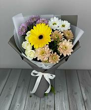 Букет цветов из:  Розы, Герберы и Хризантемы в Чернолучинском