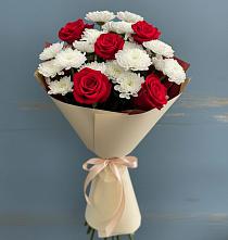 Букет цветов из:  Розы и Хризантемы в Чернолучинском