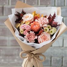 Букет цветов из:  Гвоздики, Хризантемы и Розы в Чернолучинском
