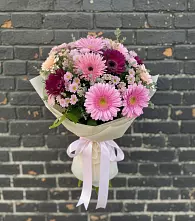 Букет цветов из:  Герберы и Хризантемы в Чернолучинском