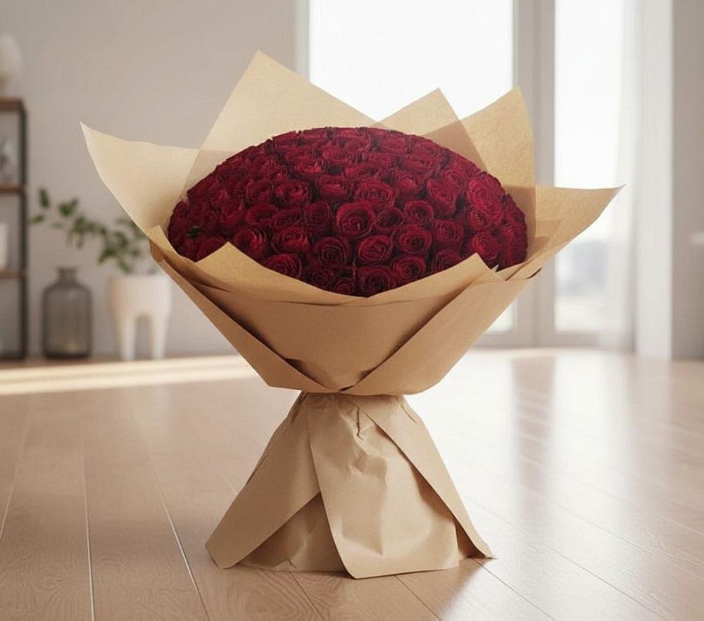 Букет 101 Красная роза в Чернолучинском