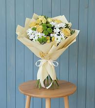 Букет цветов из:  Хризантемы и Розы в Чернолучинском