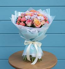 Букет цветов из:  Хризантемы и Розы в Чернолучинском