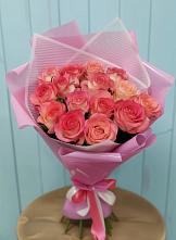 Букет 15 Розовых роз Равель в Чернолучинском